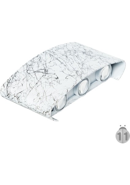 Uranüs Mermer Desen Kasa Amber Işık Ledli Dekoratif Işık Süzmeli Iç Dış Mekan Lüks Modern Aplik