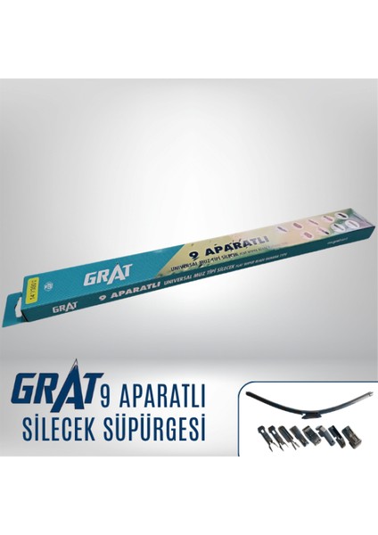 Unıversal Silecek Süpürgesi / 9 Aparatlı Muz Tipi Silecek 350MM (35CM)