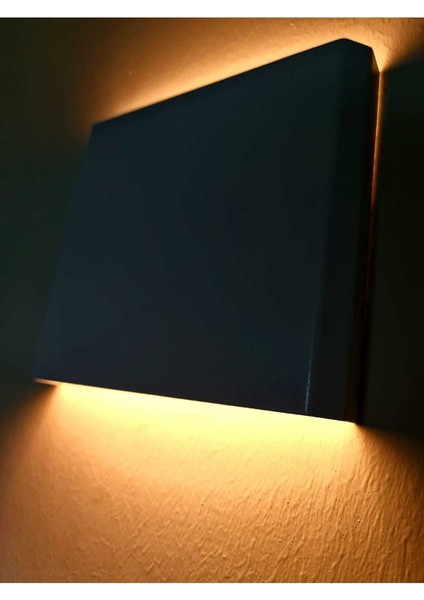 Dekoratif Çift Yönlü Duvar Aplik - 4W - Beyaz Kasa - 19X17CM - (6500K Beyaz Işık)