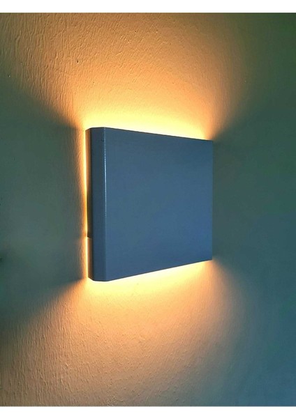 Dekoratif Çift Yönlü Duvar Aplik - 4W - Beyaz Kasa - 19X17CM - (6500K Beyaz Işık) modelleri