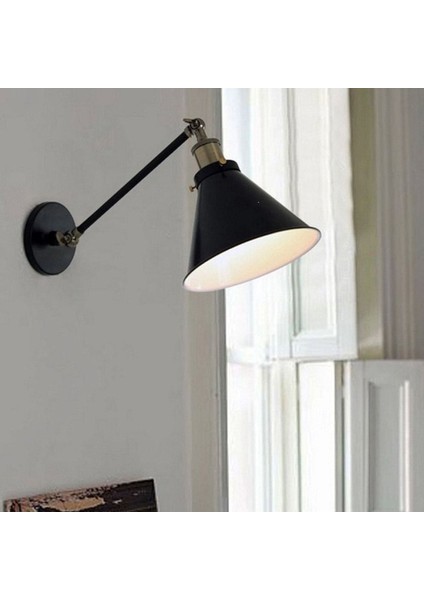 Retro Çift Mafsallı Hareketli Başlık Metal Duvar Aplik