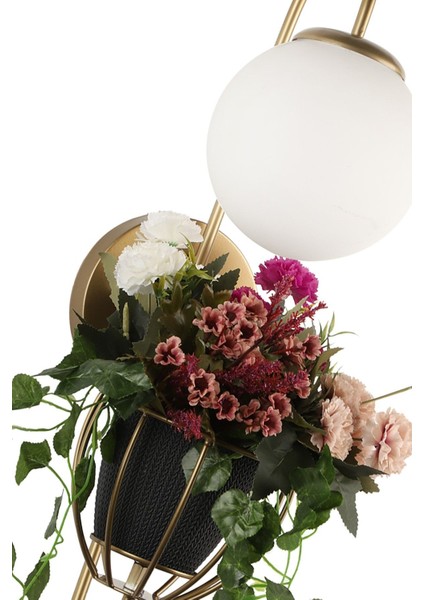 Tiran Saksılıklı Aplik Eskitme Beyaz Cam fırsatları