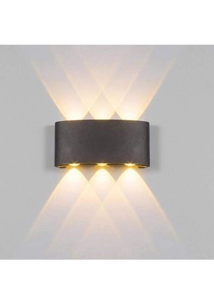 6 Watt Siyah Kasa Gün Işığı Dış Mekan Çift Yönlü Modern LED Aplik ( IP65 ) fiyatları
