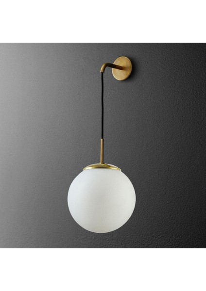 Baston Modern Tasarım Salon - Hol - Eskitme Renk Beyaz Cam Duvar Aplik