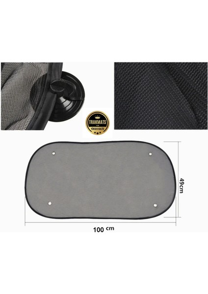 Renault Clio 2 1998-1999-2000-2001-2002-2003-2004-2005 Güneşlik Perde Arka Cam Için , Oval Tül Vantuzlu indirimleri