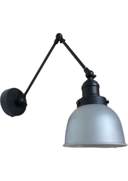 Retro Metal Dekoratif Akrobatik Rustik Gri Mafsallı Duvar Aplik