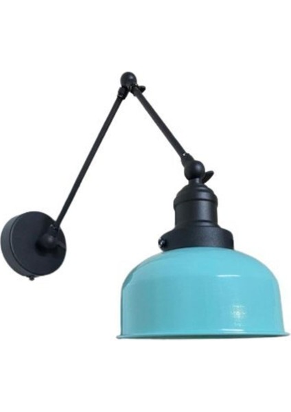 Metal Dekoratif Akrobatik Rustik Siyah Mafsallı Duvar Aplik