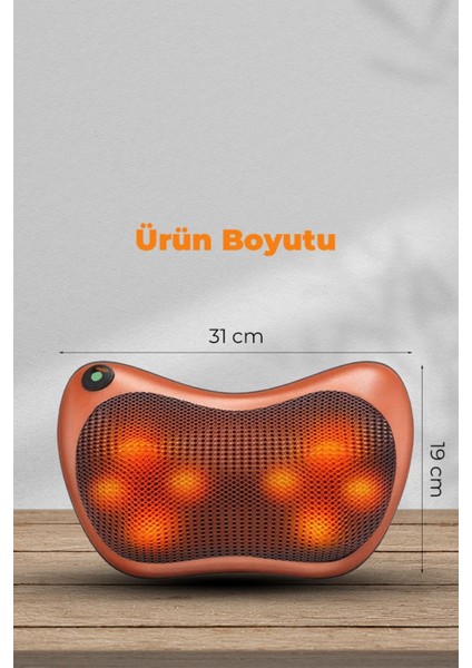 Kahverengi 8'li Masaj Yastığı Seti, Boyun ve Vücut Rahatlığı için İdeal