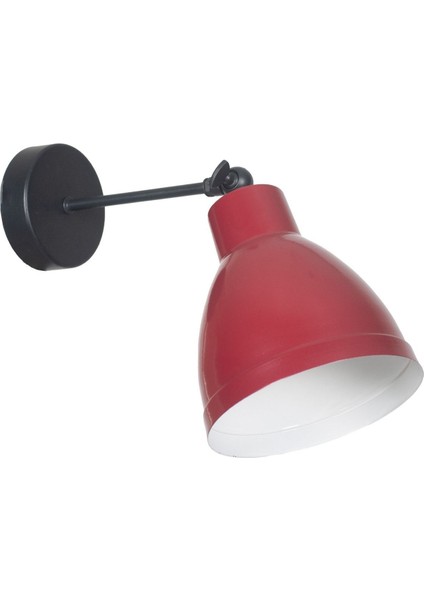 Denis Modern Tasarım Ayarlanabilir Başlı Bordo Renk Tekli Duvar Aplik