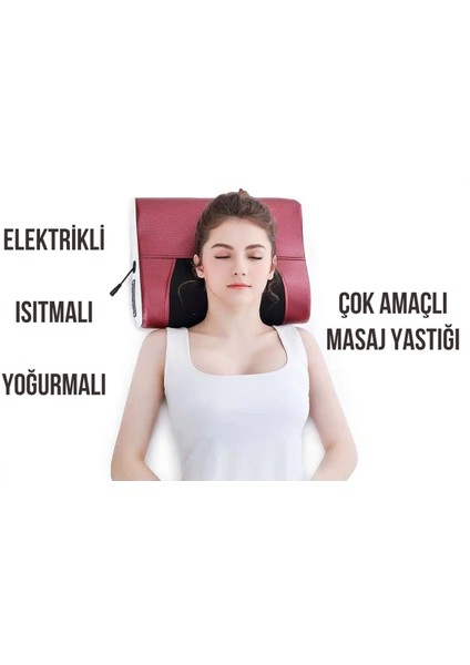 Elektrikli Boyun Bel Sırt Ovmalı Isıtmalı Yoğurmalı Çok Amaçlı Masaj Yastığı/araç Çakmaklığı Dahil fırsatları
