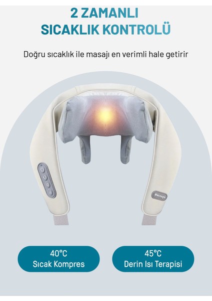 Şarjlı Ovmalı Isıtmalı Insan Eli Yoğurma Hisli Omuz Boyun Masaj Aleti fırsatları