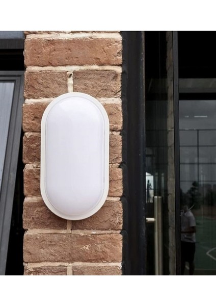 Aydos 15W Oval Beyaz LED Nem Su Geçirmez Banyo Bahçe Balkon Modern Tavan Lambası Beyaz Işık IP65