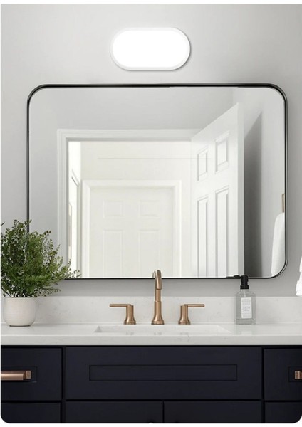 Aydos 15W Oval Beyaz LED Nem Su Geçirmez Banyo Bahçe Balkon Modern Tavan Lambası Beyaz Işık IP65 fırsatları