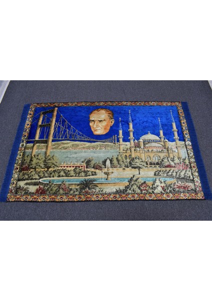 Vintage Ulu Önder Gazi Mustafa Kemal Atatürk Tasvirli Duvar Halısı 5916 fırsatları