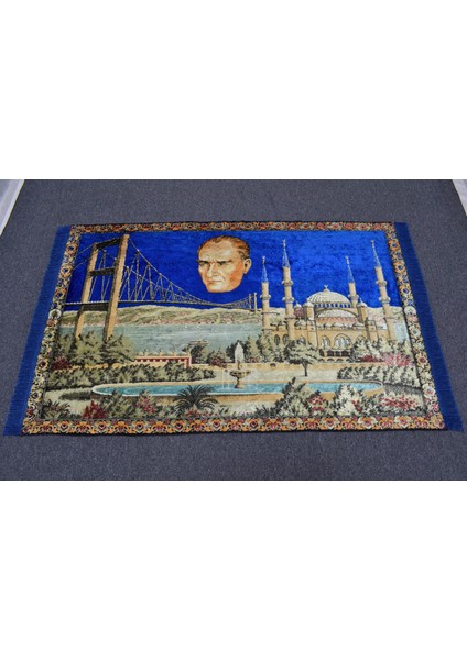 Vintage Ulu Önder Gazi Mustafa Kemal Atatürk Tasvirli Duvar Halısı 5916 indirimleri