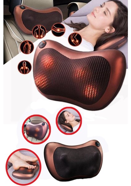 Car Home Masaj Yastığı Ovmalı Çift Motorlu Masaj Cihazı