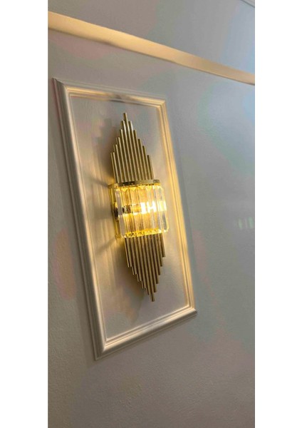 Gold Rengi Kristal Aplik Duvar Lambası Salon Koridor Otel Restoran Dekoratif Aplik modelleri