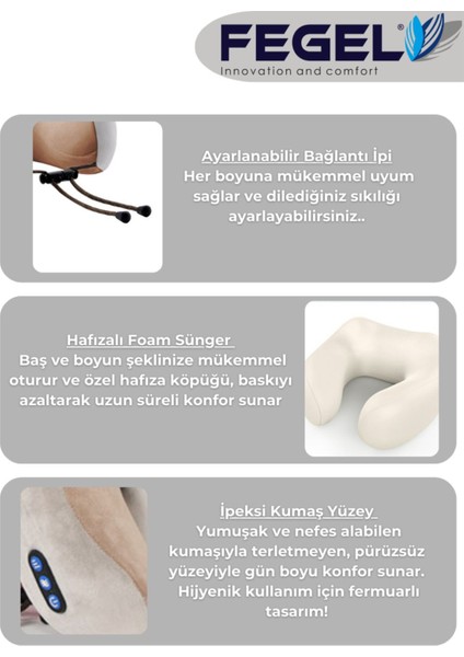 Pembe Renkli Rahat Seyahat Boyun Yastığı, Masaj Özelliği, Konfor Sağlar