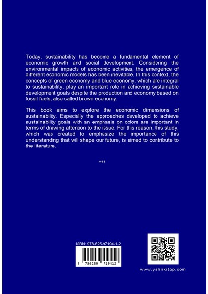 Sustaınabılıty And The Colors Of Sustaınable Economy (Dr. Suna Muğan Ertuğral) fiyatları
