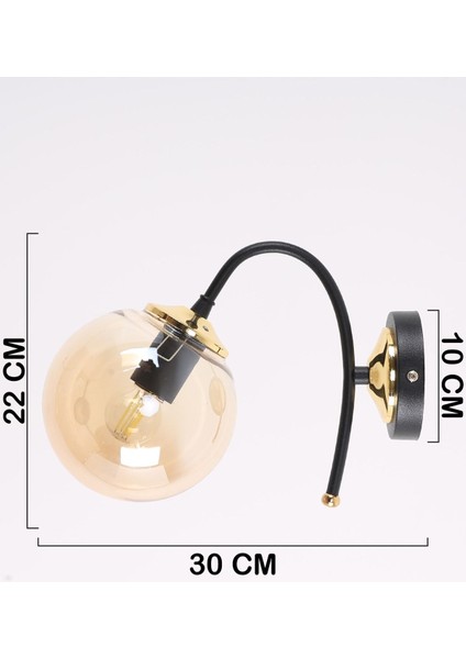 Yoyo Siyah Gold Bal Camlı Aplik modelleri