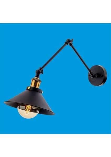 Retro Üç Mafsallı Hareketli Başlık Metal Aplik Çap: 22CM