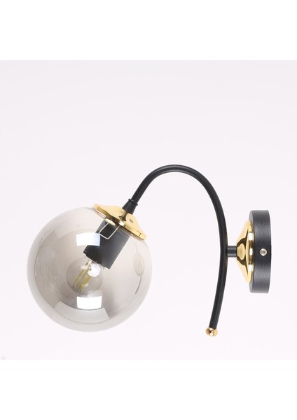 Yoyo Siyah Gold Füme Camlı Aplik