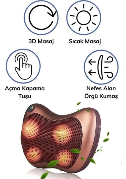 4 Toplu Ovmalı Masaj Yastığı Ayak Bel Boyun Sırt Vücut Omuz Aleti