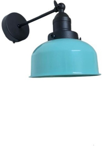 Retro Metal Dekoratif Rustik Su Yeşili Mafsallı Duvar Aplik