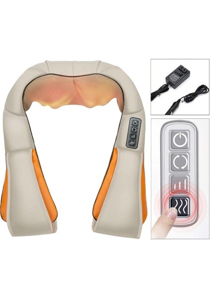 Masaj Yastığı Bel Boyun Omuz Sırt Bacak Tüm Vucüt Ev ve Araç Için Isıtmalı Yoğurmalı Masaj Cihazı