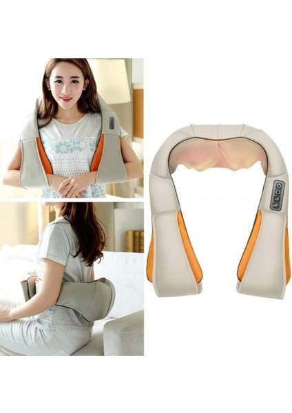 Masaj Yastığı Bel Boyun Omuz Sırt Bacak Tüm Vucüt Ev ve Araç Için Isıtmalı Yoğurmalı Masaj Cihazı
