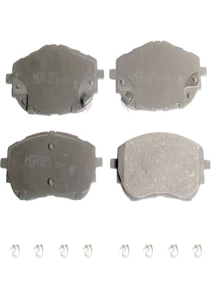 55538 / Toyota Corolla 13-19 / Aurıs 12- / 1.33 - 1.6 Benzinli - 1.4 D4D Ön Fren Balatası (Full Segmanlı)