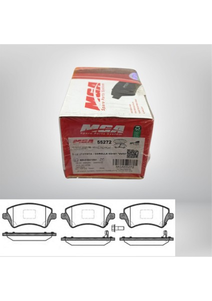 55272 / Toyota Corolla 03-07 Vvtı Ön Fren Balatası