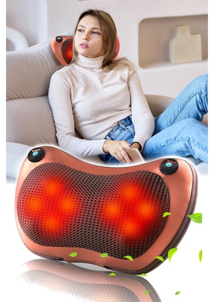 Kafa Masaj Minderi Ev Araba Sırt Yastığı Yastıkları Bel Boyun Servikal Elektrik Shiatsu Japon Masaj