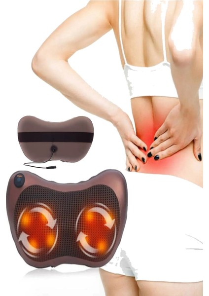 Kafa Masaj Minderi Ev Araba Sırt Yastığı Yastıkları Bel Boyun Servikal Elektrik Shiatsu Japon Masaj