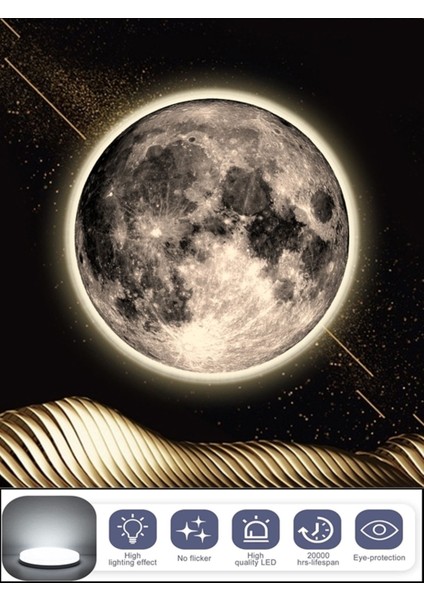 New-Moon, Modern Aplik, 30CM Çap LED 25WATT, LED Duvar Aplikleri, Yatak Odası Aplik, Aplik Modeller
