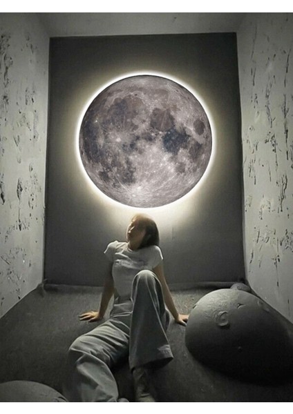 Moon,led APLIK,30CM Çap LED 25WATT, Modern,duvar Aplik,led, Yatak Odası Aplik,yatak Başı Aplik, New