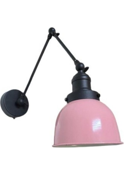 Retro Metal Dekoratif Akrobatik Rustik Pembe Mafsallı Duvar Aplik