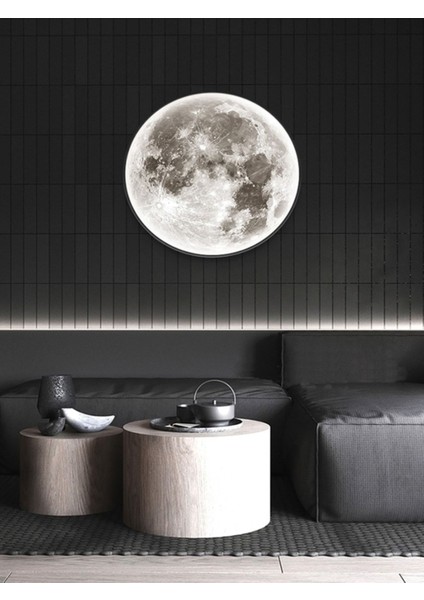 Trend Ürün Moon LED APLIK,30CM Çap, LED 25WATT, Modern, Duvar Aplik, Yatak Odası Aplik,duvar Lambas
