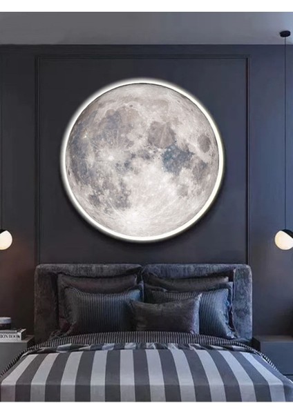 Moon LED APLIK,30CM Çap, LED 25WATT, Modern, Duvar Aplik, Yatak Odası Aplik,salon Aplik Modelleri
