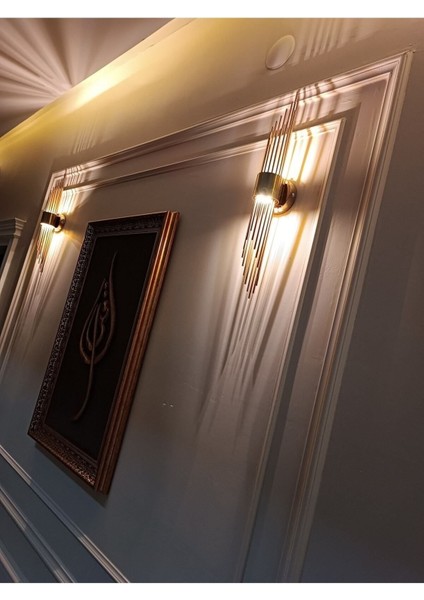 Angora Duvar Aplik (Altın / Gold Renk Kaplamalı) LED Aydınlatma fiyatları