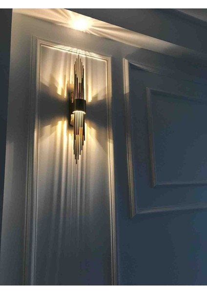 Angora Duvar Aplik (Altın / Gold Renk Kaplamalı) LED Aydınlatma