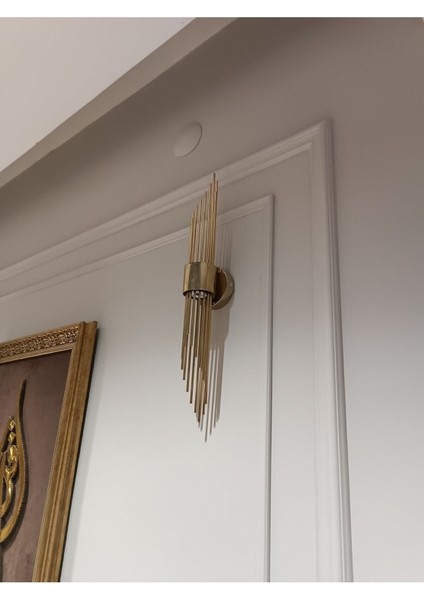 Angora Duvar Aplik (Altın / Gold Renk Kaplamalı) LED Aydınlatma