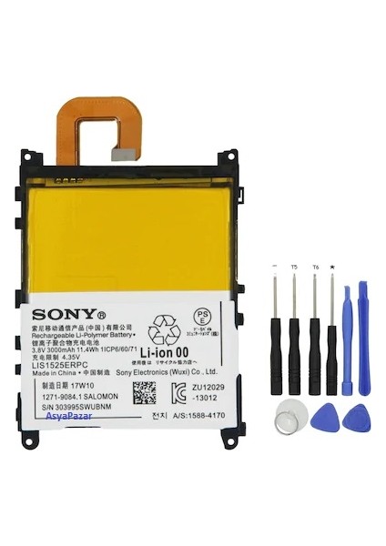 Sony Xperıa Z1 Pil Batarya L39H LIS1525ERPC ve Tamir Seti