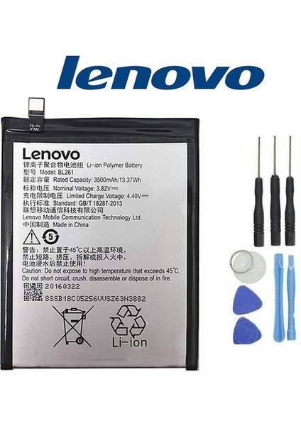 Lenovo Vibe K5 Note BL261 Batarya Pil ve Tamir Seti