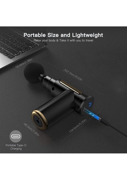 ERG-714 Deep Tissue Şarjlı Dijital Ekran Darbeli Masaj Tabancası Vücut Masaj Aleti fiyatları