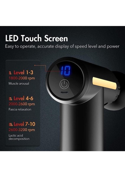 ERG-714 Deep Tissue Şarjlı Dijital Ekran Darbeli Masaj Tabancası Vücut Masaj Aleti modelleri