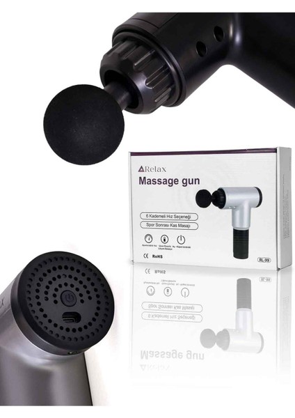 Masaj Tabancası Sporcu Masaj Aleti 4 Başlıklı Şarjlı Titreşimli Sporcu Masaj Tabancası fiyatları
