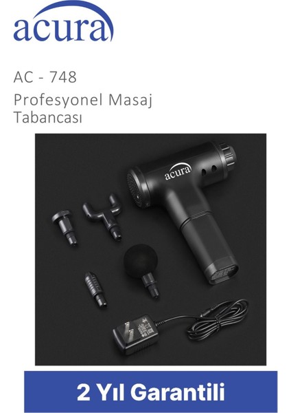 AC-748 4 Başlıklı Profesyonel Masaj Tabancası fırsatları