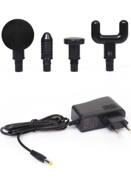 Dn - 133 Masaj Tabancası Sporcu Masaj Aleti 4 Başlıklı 6 Kademeli Şarjlı Sporcu Masaj Tabancası