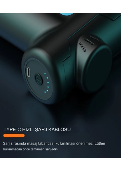 Kablosuz Masaj Tabancası 6 Mod, Siyah, Taşınabilir Güçlü Masaj Aleti fırsatları